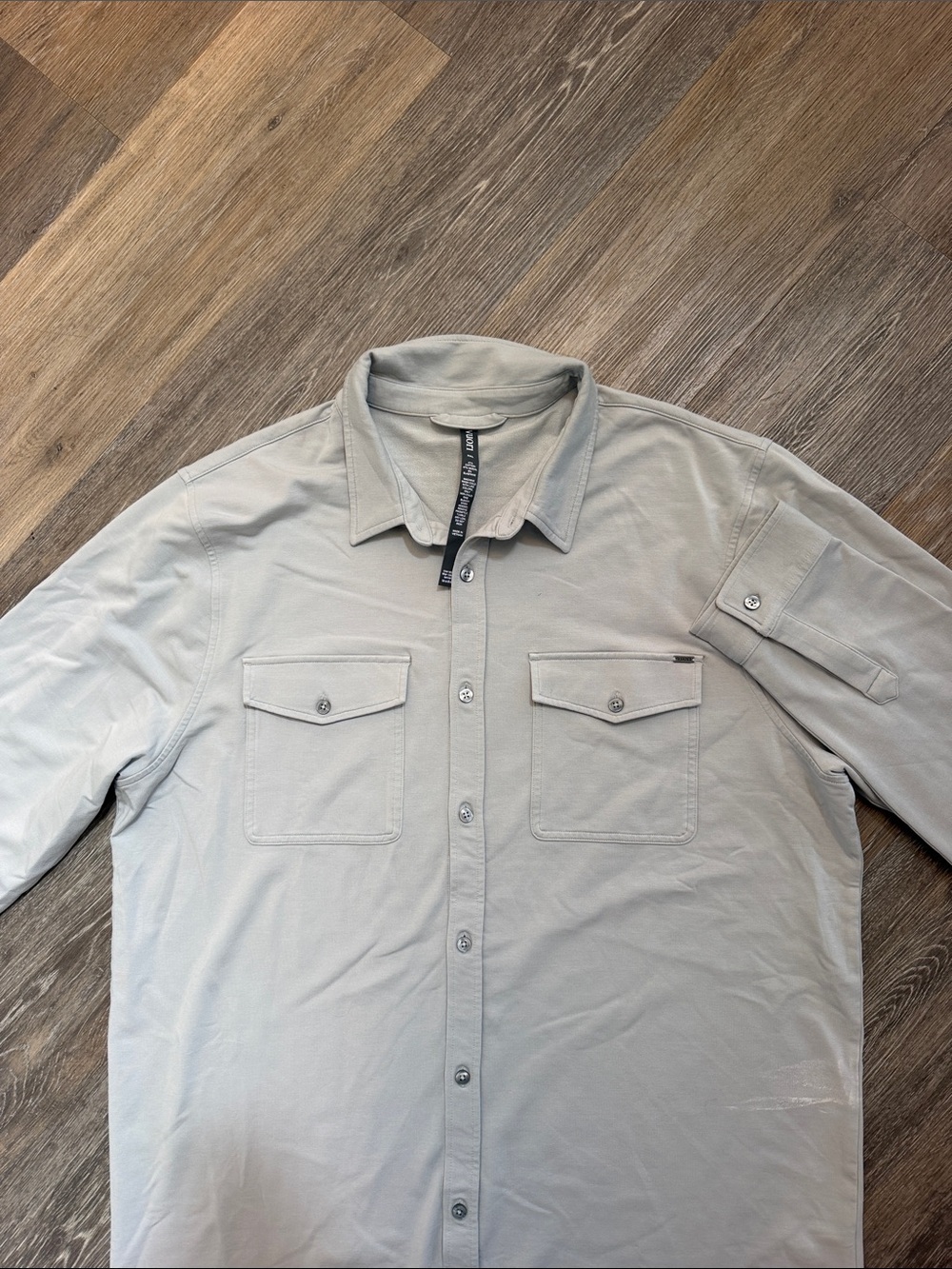 Vuori Stone Gray Lightweight Utility Shirt Jacket